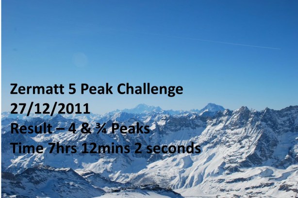 Chris Goodfellow's Zermatt 5 peak Challenge